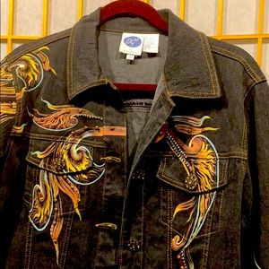 Hand painted jean jacket